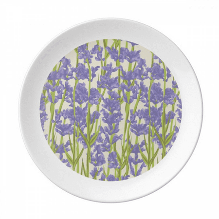 

Flowers Painting lavender Plate Decorative Porcelain Salver Tableware Dinner Dish
