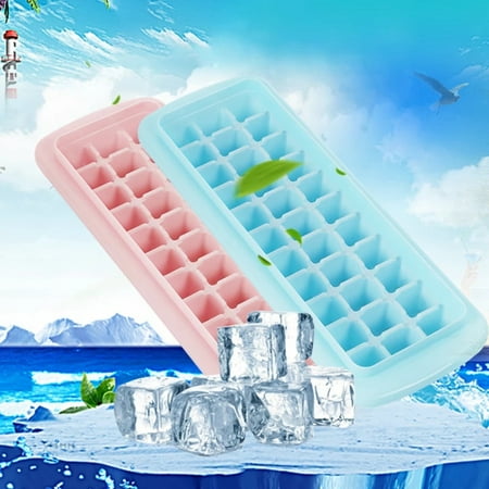 PENGXIANG Ice Cube Tray With Lid and Bin 33 Nugget Silicone Ice Tray For Freezer with Ice Container Bucket Scoop and Cover (Blue)
PENGXIANG Ice Cube Tray With Lid and Bin 33 Nugget Silicone Ice Tray For Freezer with Ice Container Bucket Scoop and Cover (Blue)