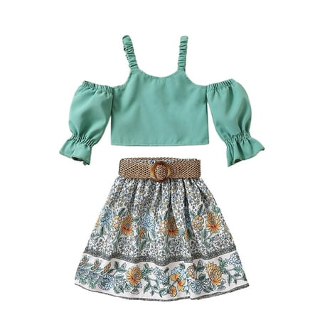 GWAABD Little Girls Spring Outfits Green Cotton Kids Toddler Baby Girls Spring Summer Floral Cotton Short Sleeve Tops Skirts Outfits Clothes 130
GWAABD Little Girls Spring Outfits Green Cotton Kids Toddler Baby Girls Spring Summer Floral Cotton Short Sleeve Tops Skirts Outfits Clothes 130