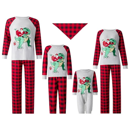 Family Matching Pajamas Sets Christmas Nightclothes Long Sleeve Santa Dinosaur Print Tops Pants Suit / Romper / Dog Wear
Family Matching Pajamas Sets Christmas Nightclothes Long Sleeve Santa Dinosaur Print Tops Pants Suit / Romper / Dog Wear