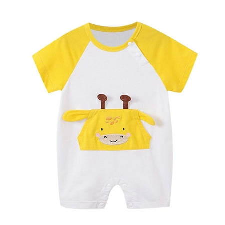 JDEFEG Striped Long Sleeve Shirt Baby Baby Children Girls Print Summer Short Sleeve Romper Jumpsuit Clothes Boys Undershirts Onesies for Baby Boy Cotton Yellow 59
JDEFEG Striped Long Sleeve Shirt Baby Baby Children Girls Print Summer Short Sleeve Romper Jumpsuit Clothes Boys Undershirts Onesies for Baby Boy Cotton Yellow 59