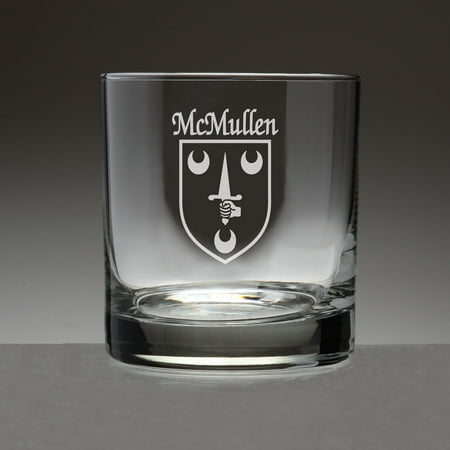 McMullen Irish Coat of Arms Tumbler Glasses - Set of 4 (Sand Etched)