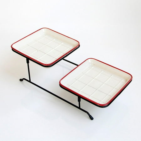 2 Tier Serving Tray Cupcake Stand Reusable Snack Display Tray Appetizer Tray Holder Fruit Dessert Tray Platter for Thanksgiving Red
2 Tier Serving Tray Cupcake Stand Reusable Snack Display Tray Appetizer Tray Holder Fruit Dessert Tray Platter for Thanksgiving Red