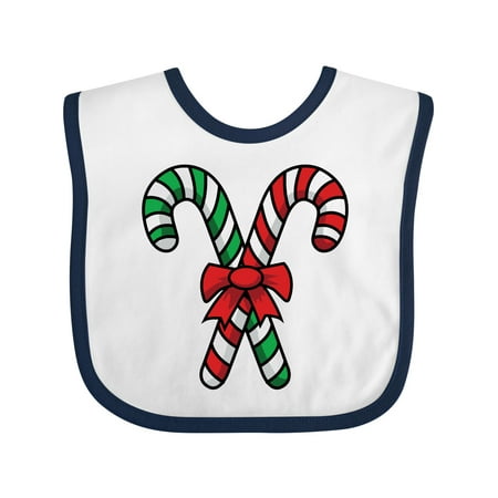 Inktastic Christmas Candy Canes Gift Baby Boy or Baby Girl Bib