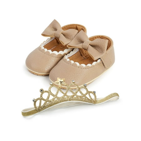 Crocowalk Infant Loafers Rubber Soft Sole Mary Jane Flats Princess Crib Shoes Little Kids Casual Shoe Party Cute Magic Tape Loafer Flat Apricot With Hair Band 4C
Crocowalk Infant Loafers Rubber Soft Sole Mary Jane Flats Princess Crib Shoes Little Kids Casual Shoe Party Cute Magic Tape Loafer Flat Apricot With Hair Band 4C