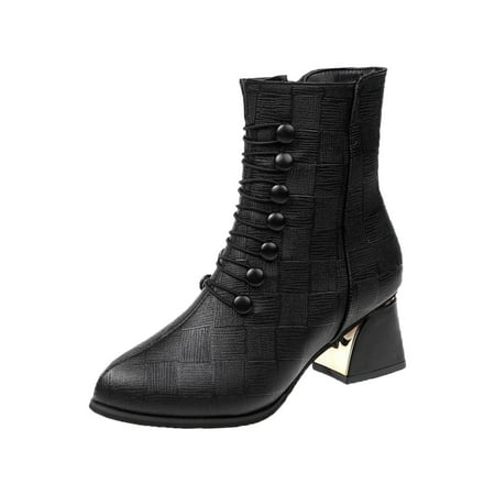 Women s Plus Velvet Mid-Heel Cotton Boots Pointed Toe Mid-tube Leather Boots Fashion Boots Shoes
Women s Plus Velvet Mid-Heel Cotton Boots Pointed Toe Mid-tube Leather Boots Fashion Boots Shoes