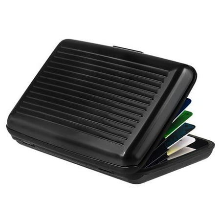Zodaca Black Aluminum Pocket Waterproof Business ID Credit Card Wallet Holder Case Metal Box Pocket