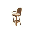 109-6197 Classic Indoor Swivel Rattan and Wicker 24-in Counter Bar Stool