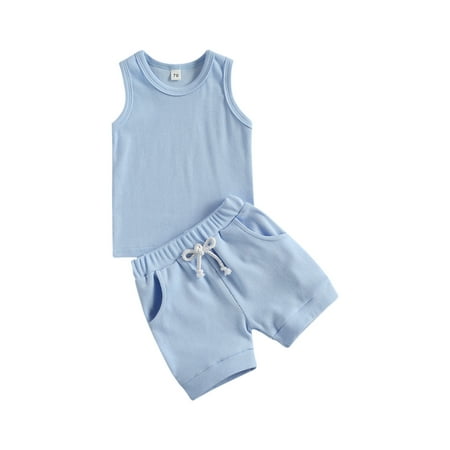 Binwwede Newborn Baby 2-piece Outfit Set Sleeveless Solid Color Tops+Shorts Set for Kids Boys Girls
Binwwede Newborn Baby 2-piece Outfit Set Sleeveless Solid Color Tops+Shorts Set for Kids Boys Girls