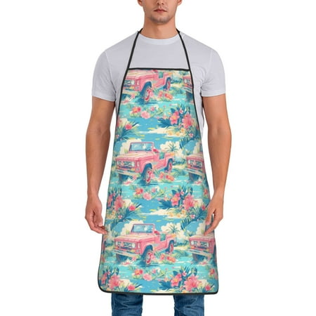 Aprons for Men Women - pink SUV car flower Cooking Kitchen Apron Chef Apron Waterproof Apron for Painting Pottery Baking BBQ Gardening Salon Gift For women Men
Aprons for Men Women - pink SUV car flower Cooking Kitchen Apron Chef Apron Waterproof Apron for Painting Pottery Baking BBQ Gardening Salon Gift For women Men