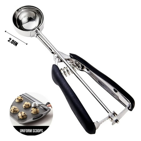 OUNAMIO Premium Stainless Steel Spring-Loaded Scoop for Fruit Cookie and Ice Cream Easy Squeeze and Clean Release Comfortable Handle 1 TBSP Scooper Size 60 Uniform Portions Black
OUNAMIO Premium Stainless Steel Spring-Loaded Scoop for Fruit Cookie and Ice Cream Easy Squeeze and Clean Release Comfortable Handle 1 TBSP Scooper Size 60 Uniform Portions Black