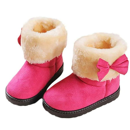 Fashion Bowknot Winter Baby Girl Style Cotton Boot Warm Soft Sole Snow Boots