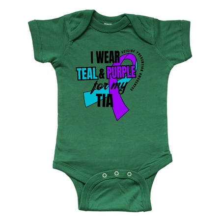Inktastic Suicide Prevention I Wear Teal and Purple for My Tia Gift Baby Boy or Baby Girl Bodysuit 
Inktastic Suicide Prevention I Wear Teal and Purple for My Tia Gift Baby Boy or Baby Girl Bodysuit