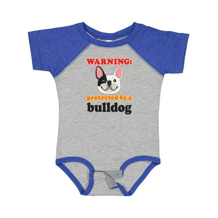 Inktastic Protected by a Bulldog Gift Baby Boy or Baby Girl Bodysuit
