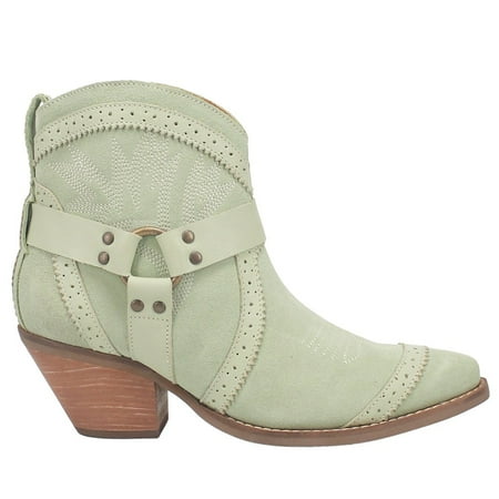 Dingo Womens Gummy Bear Snip Toe Casual Boots Ankle Mid Heel 2-3