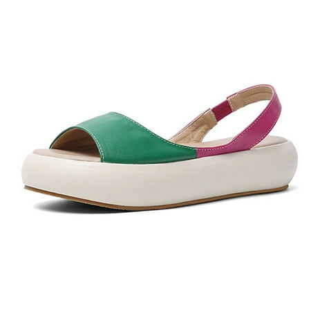 Fashion Women Contrast Color Sandals Simple Flat Open Toe Sandals Summer Comfortable Low Heel Sandals New
Fashion Women Contrast Color Sandals Simple Flat Open Toe Sandals Summer Comfortable Low Heel Sandals New