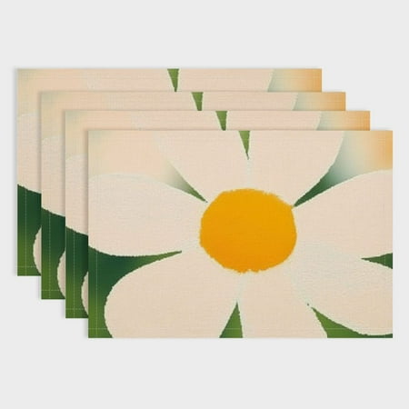 Pratyus Flowers Linen Cloth Placemats Set of 4 for Dining Tables - Heat-Resistant & Insulated for Home Decoration and Parties 18x12in
Pratyus Flowers Linen Cloth Placemats Set of 4 for Dining Tables - Heat-Resistant & Insulated for Home Decoration and Parties 18x12in