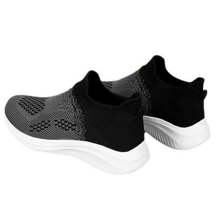 Autumn new large casual ultra-light flying woven running shoes for women