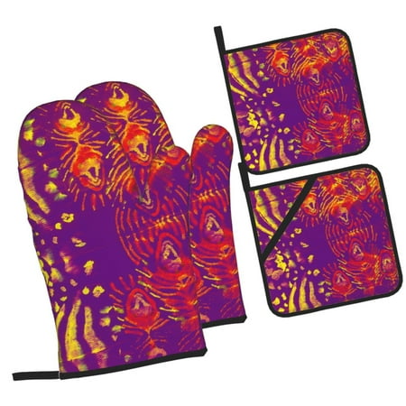 Zeuib Bright Textured Animal Oven Mitts and Potholders BBQ Gloves Kitchen Oven Glove High Heat Resistant 500 Degree Extra Long Oven Mitts and Potholder with Non-Slip Silicone Surface for Cooking
Zeuib Bright Textured Animal Oven Mitts and Potholders BBQ Gloves Kitchen Oven Glove High Heat Resistant 500 Degree Extra Long Oven Mitts and Potholder with Non-Slip Silicone Surface for Cooking