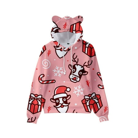 Tejiojio Christmas Matching Christmas Tie-dye Print Long-sleeved Cat Ears Hooded Sweater For Kids
Tejiojio Christmas Matching Christmas Tie-dye Print Long-sleeved Cat Ears Hooded Sweater For Kids
