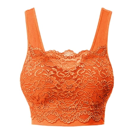 LONKITO Bikini Sets for Women s Seamless Lace Bra Top With Front Lace Cover Sports Bra Orange L
LONKITO Bikini Sets for Women s Seamless Lace Bra Top With Front Lace Cover Sports Bra Orange L