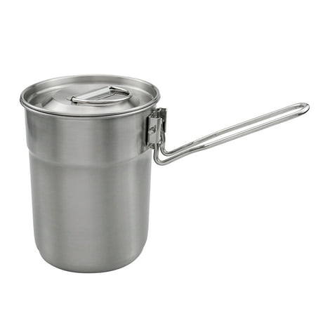 Tomfoto 1L Coffee Cup with Folding Handle & Ventilated Lid Stainless Steel Camping Kettle Lightweight Cook Pot for Backpacking Hiking Camping Travelling
Tomfoto 1L Coffee Cup with Folding Handle & Ventilated Lid Stainless Steel Camping Kettle Lightweight Cook Pot for Backpacking Hiking Camping Travelling