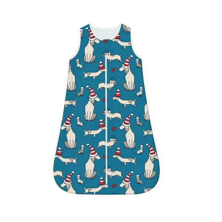 Rocae Festive Dachshund Fun for Baby Unisex Sleeping Bag Sack Blanket baby sleep sack Wearable Blanket for Newborns Boys Girls-Small 
Rocae Festive Dachshund Fun for Baby Unisex Sleeping Bag Sack Blanket baby sleep sack Wearable Blanket for Newborns Boys Girls-Small