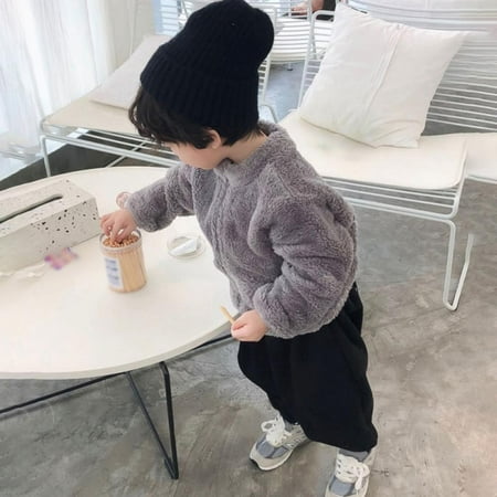 Baozhu 1-6Y Baby Girls Boys Fleece Coat Baby Warm Outfits Double-sided Velvet Clothes Christmas (Gray)
Baozhu 1-6Y Baby Girls Boys Fleece Coat Baby Warm Outfits Double-sided Velvet Clothes Christmas (Gray)