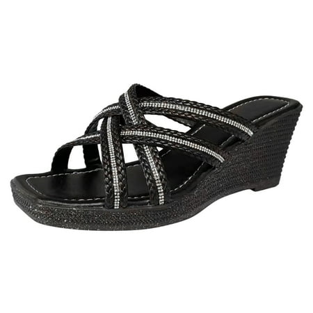 VBARHMQRT Wedge Sandals for Women Sandals Summer New Pattern Rhinestone Decoration Fashion Thick Sole Wedge Comfortable Non Slip Versatile Shoes Walking Sandals Women Comfort Wide
VBARHMQRT Wedge Sandals for Women Sandals Summer New Pattern Rhinestone Decoration Fashion Thick Sole Wedge Comfortable Non Slip Versatile Shoes Walking Sandals Women Comfort Wide