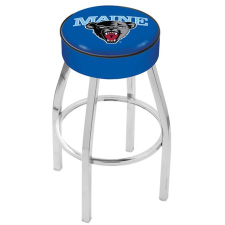 25" L8C1 - 4" Maine Cushion Seat with Chrome Base Swivel Bar Stool by the Holland Bar Stool Company