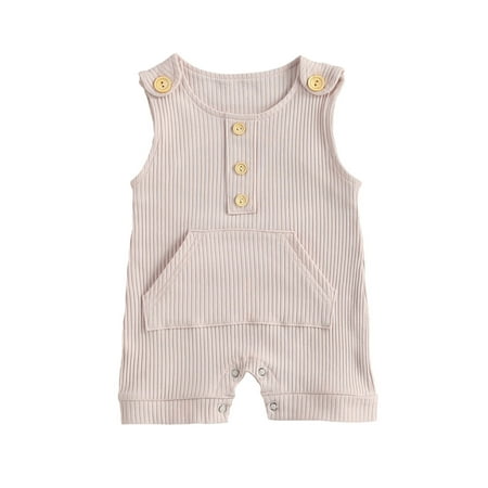 Canrulo Newborn Infant Kids Baby Boys Girls Sleeveless Shoulder Button Ribbed Jumpsuit Summer Outfits Pink 6-12 Months
Canrulo Newborn Infant Kids Baby Boys Girls Sleeveless Shoulder Button Ribbed Jumpsuit Summer Outfits Pink 6-12 Months