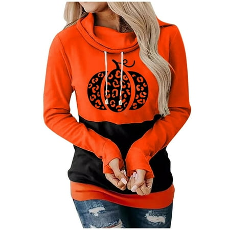 Ziloco Fashion Women s Print Round-Neck Pullover Tops Long Sleeve Hooded Blouse Sweatshirt fall maternity dress tops Orange M 
Ziloco Fashion Women s Print Round-Neck Pullover Tops Long Sleeve Hooded Blouse Sweatshirt fall maternity dress tops Orange M