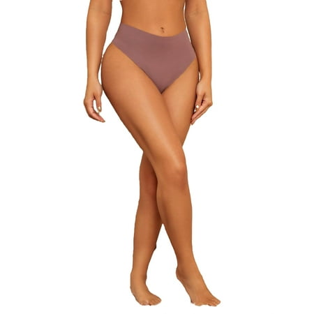 Women Plain A Piece Redwood Panties S