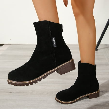 ZMHEGW Women Boots Ladies Vintage Solid Suede Back Zipper British Style Thick Heel Short Boots Shoes
ZMHEGW Women Boots Ladies Vintage Solid Suede Back Zipper British Style Thick Heel Short Boots Shoes