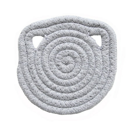Yarn Braided Cute Cat Ears Placemats Non-Slip Heat- Resistant For Dining Table