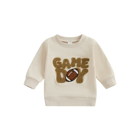 SANSIWU Toddler Baby Girl Boy Sweatshirts Letter Rugby Embroidery Long Sleeve Pullovers Fall Tops
SANSIWU Toddler Baby Girl Boy Sweatshirts Letter Rugby Embroidery Long Sleeve Pullovers Fall Tops