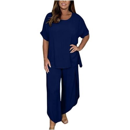 Summer Savings Clearance Sets! Xihbxyly Women s Pajama Set Cute Printed Round Neck Short Sleeve Top and Long Pants Sleepwear Pjs Sets with Pockets Loungewear Summer Outfits Dark Blue M
Summer Savings Clearance Sets! Xihbxyly Women s Pajama Set Cute Printed Round Neck Short Sleeve Top and Long Pants Sleepwear Pjs Sets with Pockets Loungewear Summer Outfits Dark Blue M