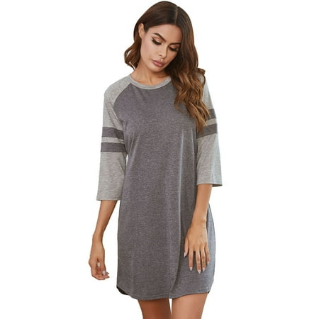 Spdoo Women s Nightgown Striped Tee Short Sleeve Cotton Sleep Nightshirt Loose Pajama Dress S-XXL
Spdoo Women s Nightgown Striped Tee Short Sleeve Cotton Sleep Nightshirt Loose Pajama Dress S-XXL