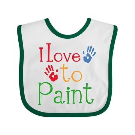 Inktastic Painting Art I Love to Paint Gift Baby Boy or Baby Girl Bib