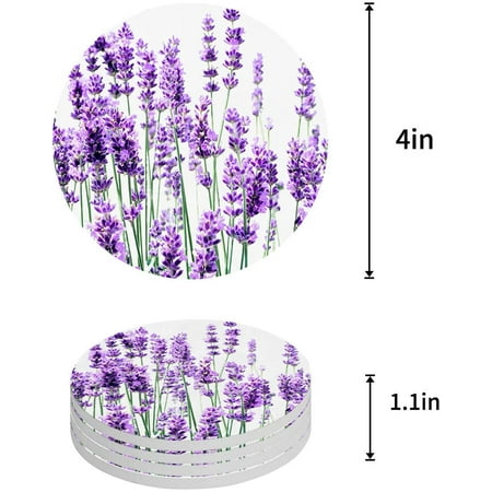 FMSHPON Lavender Set of 6 Round Coaster for Drinks Absorbent Ceramic Stone Coasters Cup Mat with Cork Base for Home Kitchen Room Coffee Table Bar Decor
FMSHPON Lavender Set of 6 Round Coaster for Drinks Absorbent Ceramic Stone Coasters Cup Mat with Cork Base for Home Kitchen Room Coffee Table Bar Decor