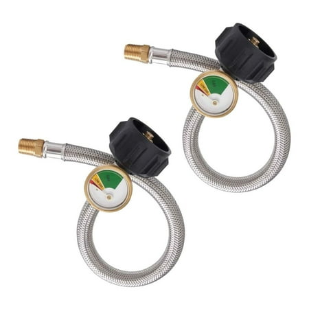 2 pcs 12 1/4 propane hose meter with connection for grill