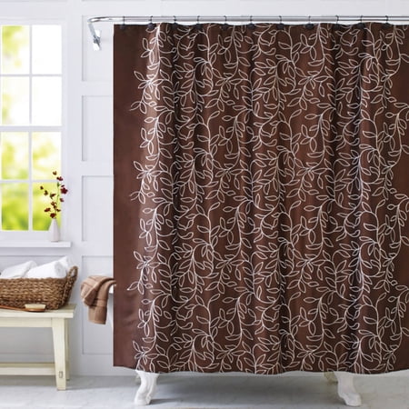 Better Homes and Gardens Winding Vines Fabric Shower Curtain, Brown