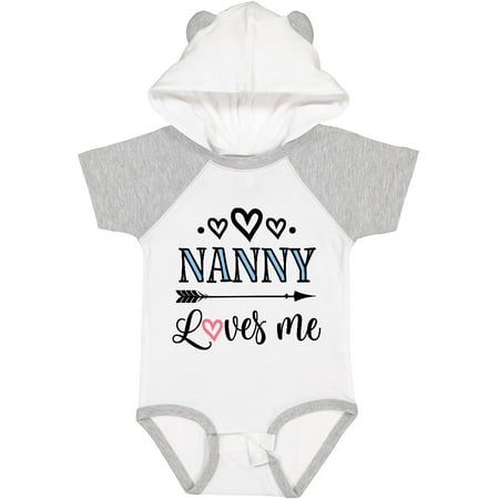 Inktastic Nanny Loves Me Grandchild Gift Baby Girl Bodysuit
