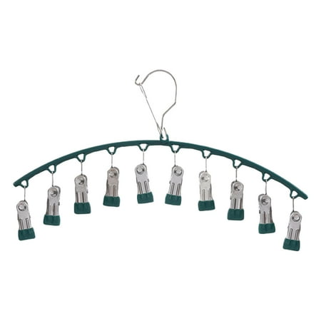 Clothes Hanger with 10 Clips Bras Clips Hanger Smooth Durable Windproof Clothespin Socks Hanger for Drying Socks Gloves Cloth Diapers Hats Green
Clothes Hanger with 10 Clips Bras Clips Hanger Smooth Durable Windproof Clothespin Socks Hanger for Drying Socks Gloves Cloth Diapers Hats Green