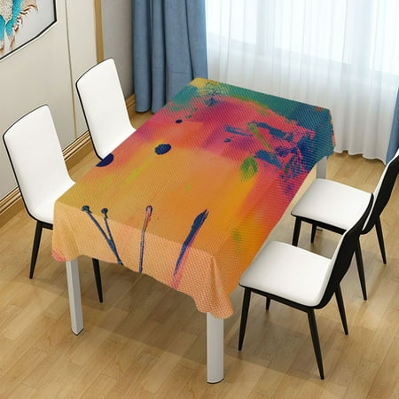 54x72 Inch Tablecloth Polyester Square Tablecloth for Home Kitchen Dinner Decor Abstract Painting with Bold Brushstrokes
54x72 Inch Tablecloth Polyester Square Tablecloth for Home Kitchen Dinner Decor Abstract Painting with Bold Brushstrokes