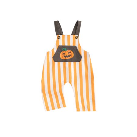 REDWOON Baby Girl Boy Halloween Overalls Striped Sleeveless Jumpsuit 
REDWOON Baby Girl Boy Halloween Overalls Striped Sleeveless Jumpsuit