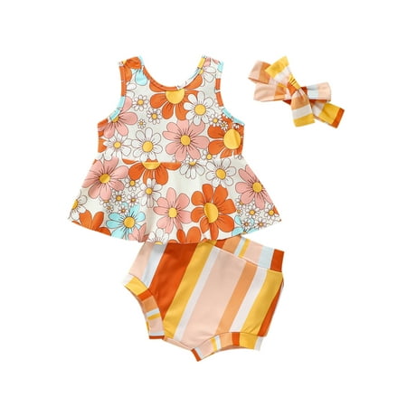 Frobukio 2Pcs Kid Toddler Girls Shorts Sets Casual Sleeveless Floral Rainbow Vest Tops + Shorts + Headband Outfits Flower Tops 6-12 Months
Frobukio 2Pcs Kid Toddler Girls Shorts Sets Casual Sleeveless Floral Rainbow Vest Tops + Shorts + Headband Outfits Flower Tops 6-12 Months