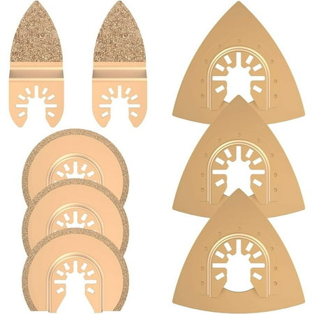 8 Pcs Oscillating Saw Blades Carbide Diamond Oscillating Saw Blades Multi Tool Cutter Blade Cutting Accessories for Tile Brick
8 Pcs Oscillating Saw Blades Carbide Diamond Oscillating Saw Blades Multi Tool Cutter Blade Cutting Accessories for Tile Brick