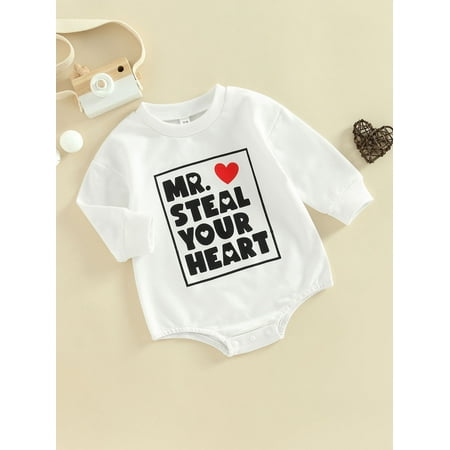 Valentines Day Baby Boy Girl Clothes Sweatshirt Romper Onesie Heart Oversized Seater Bodysuit Spring Winter Baby Clothes (Mr Long Sleeve White 0-6 Months)
Valentines Day Baby Boy Girl Clothes Sweatshirt Romper Onesie Heart Oversized Seater Bodysuit Spring Winter Baby Clothes (Mr Long Sleeve White 0-6 Months)