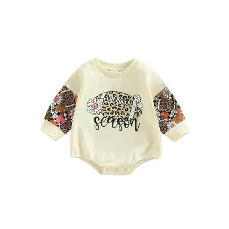 Canrulo Newborn Baby Girl Football Clothes Long Sleeve Floral Sweatshirt Romper Long Sleeve Bodysuit One Piece Fall Outfits A 6-12 Months
Canrulo Newborn Baby Girl Football Clothes Long Sleeve Floral Sweatshirt Romper Long Sleeve Bodysuit One Piece Fall Outfits A 6-12 Months